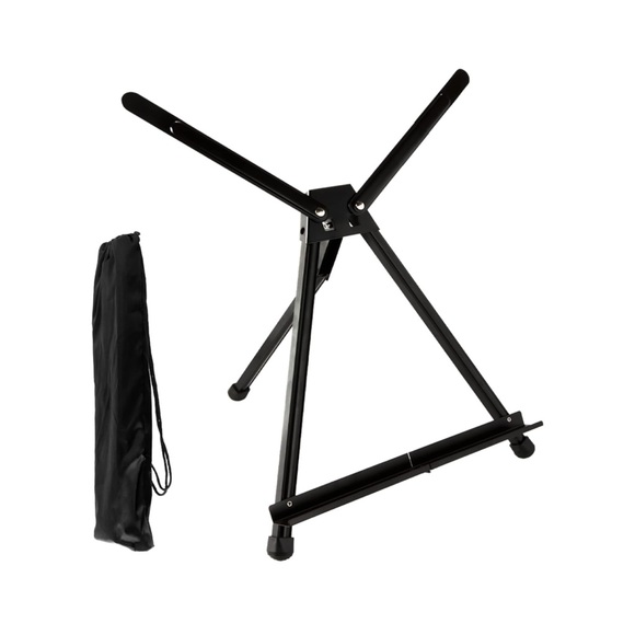 SoHo Urban Artist Black Aluminum Tabletop Ease - Picture 1 of 14